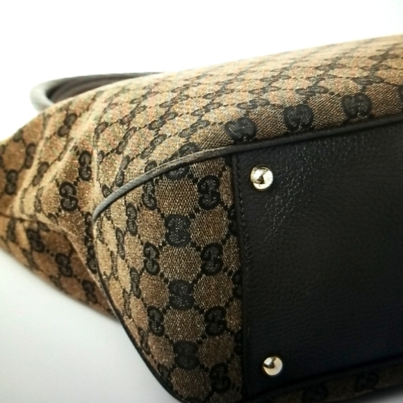 Gucci Monogram Tote Dark Brown - Picture 7 of 12